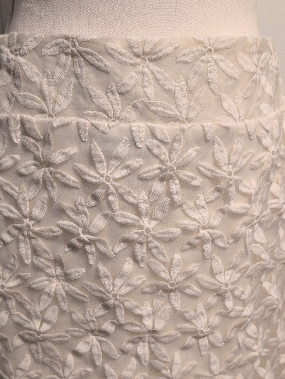 4/$20 Maurices Ivory Floral Appliqué Pencil Skirt - Picture 2 of 5